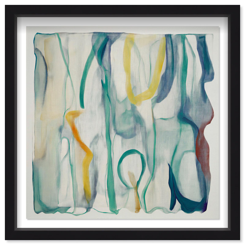Oliver Gal Interplay of Forms II Abstract - Luxury Shadowbox Framed Wall Art, 25.5" H x 25.5" W, Black