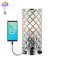 Lampe de table simple chromée / transparente 9,5 "avec USB