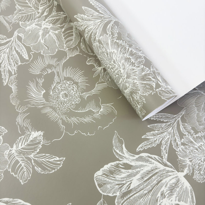 Rouleau de fleurs French Toile, Noisette