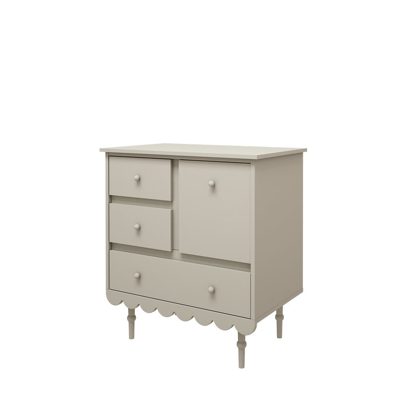 Benedikte Kids 3 - Drawer Combo Dresser, Olive