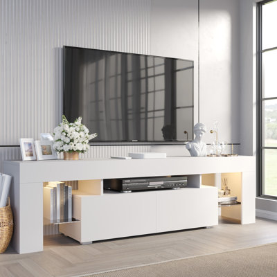 Manjesh  63'' Media Console, TV Stand for TV up to 70",Entertainment Center with LED Lights