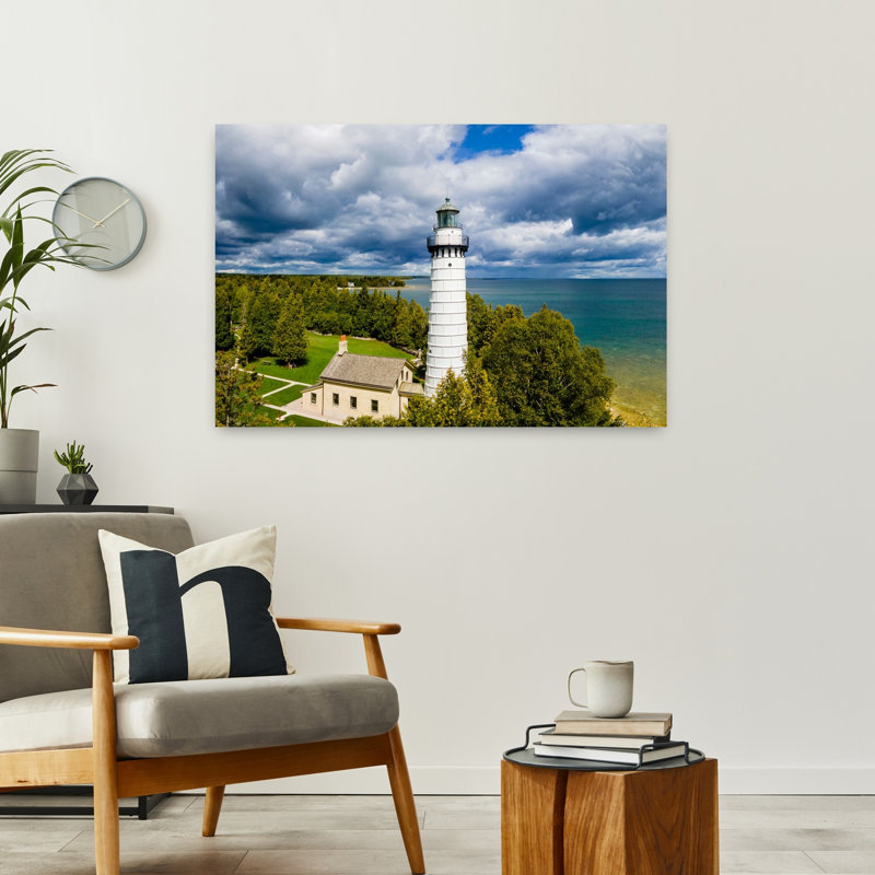 Cana Island Lighthouse Cana Island County Park Door County Wisconsin USA 1 Piece Wrapped Canvas Wall Art