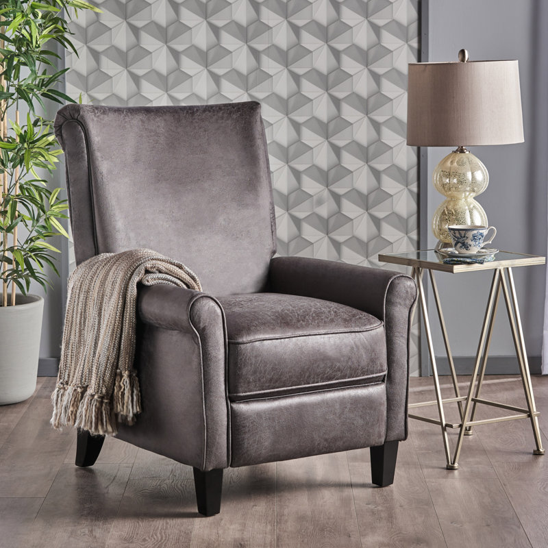 Fauteuil inclinable manuel standard de 27,56 po de largeur Tamirra, Microfibre ardoise