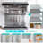 24x30 in. Stainless Steel Kitchen Backsplash with Storage Spice Rack and Utensuk Hooks