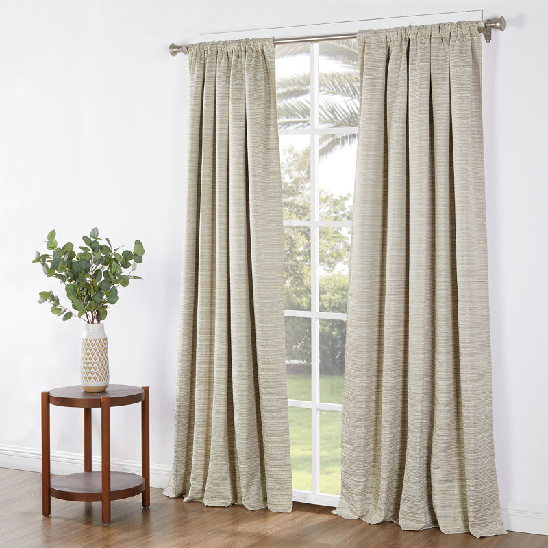 Canh Curtain Single Panel, Khaki, 52" W x 84" L