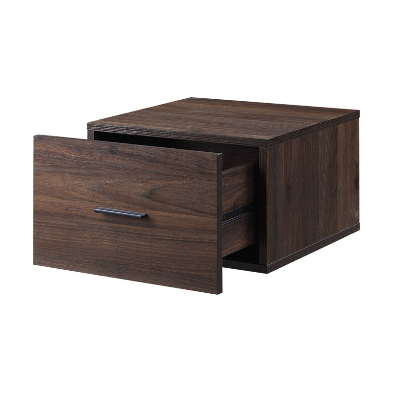 Tiroir de rangement modulaire, finition noyer
