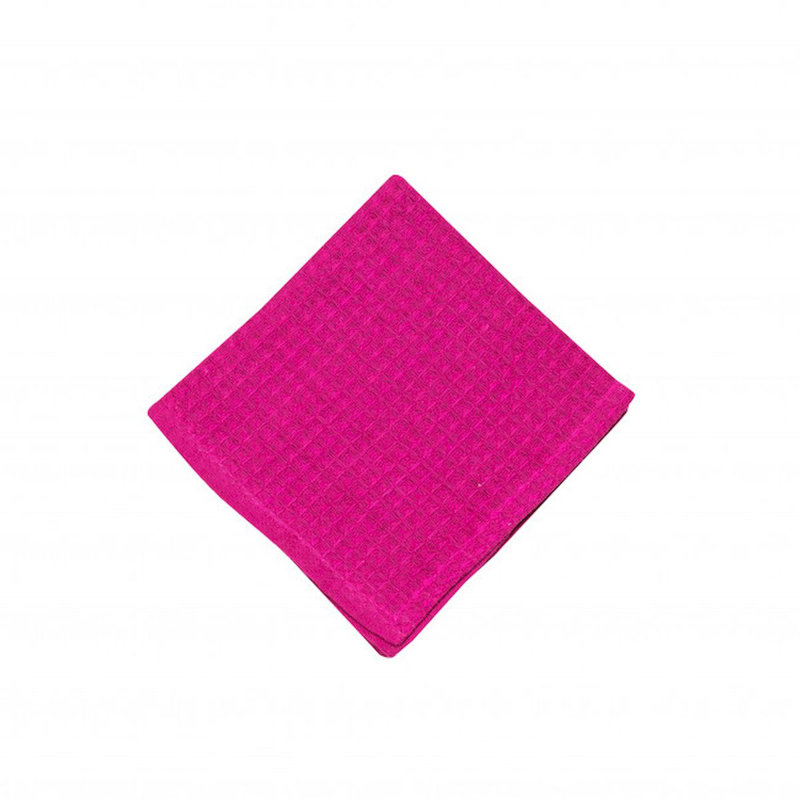 Cotton Waffle Dish Cloth Kitchen Towel, Magenta