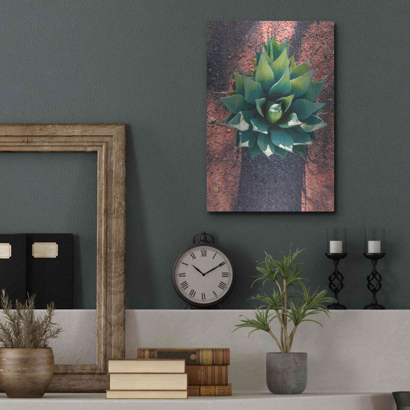 «Utah Cactus 1», art mural en métal, 16 po x 24 po, H 16 po x l 12 po