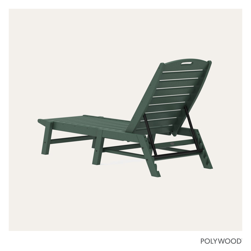 POLYWOOD Nautical Chaise, Green