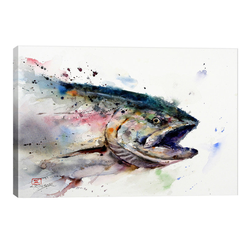 Fish II 1 Piece Wrapped Canvas Painting, 66.04 cm H x 45.72 cm W x 1.91 cm D