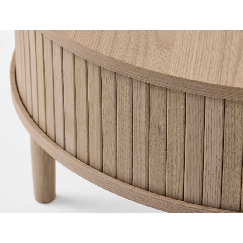 Tarcha Coffee Table with Storage, White Wood