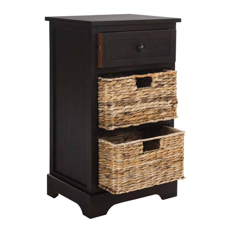 Painswick Solid Wood 3 - Drawer End Table, Brown