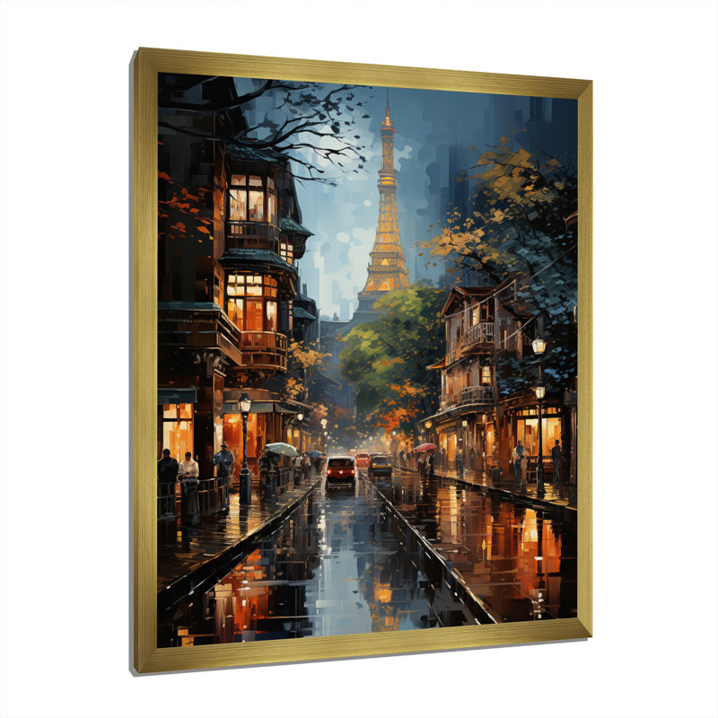 «Vietnam Urban Street Reflections I», reproduction sur toile, Cadre photo doré simple, H 32 po x l 24 po x P 1 po