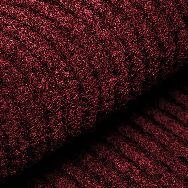 Hullfish Non-Slip Indoor Outdoor Door Mat, Maroon, Rectangle 60cm W x 90cm L
