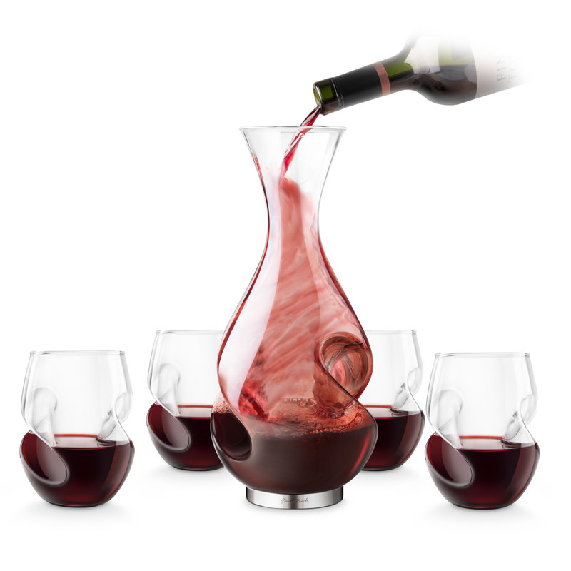 Stojiljkovic 5 Piece Beverage Server Wine Decanter Set
