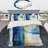 Indigo Panel VI - Glam Modern Duvet Cover Set - Microfiber Polyester-38758329