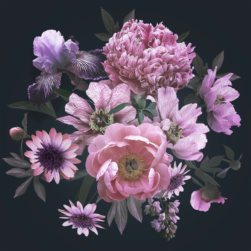 Papier peint Bouquet de fleurs, L 8,33 pi x l 100 po