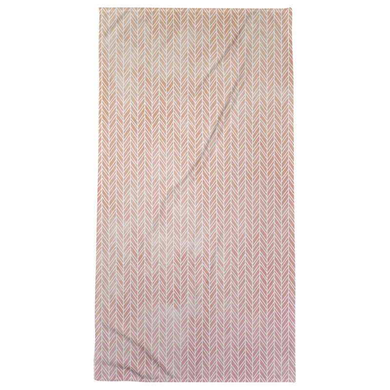 Katelyn Elizabeth Cotton Blend Bath Towel, Pink/Orange