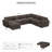 137.8" W U-Shaped Modular Sectional -574073011