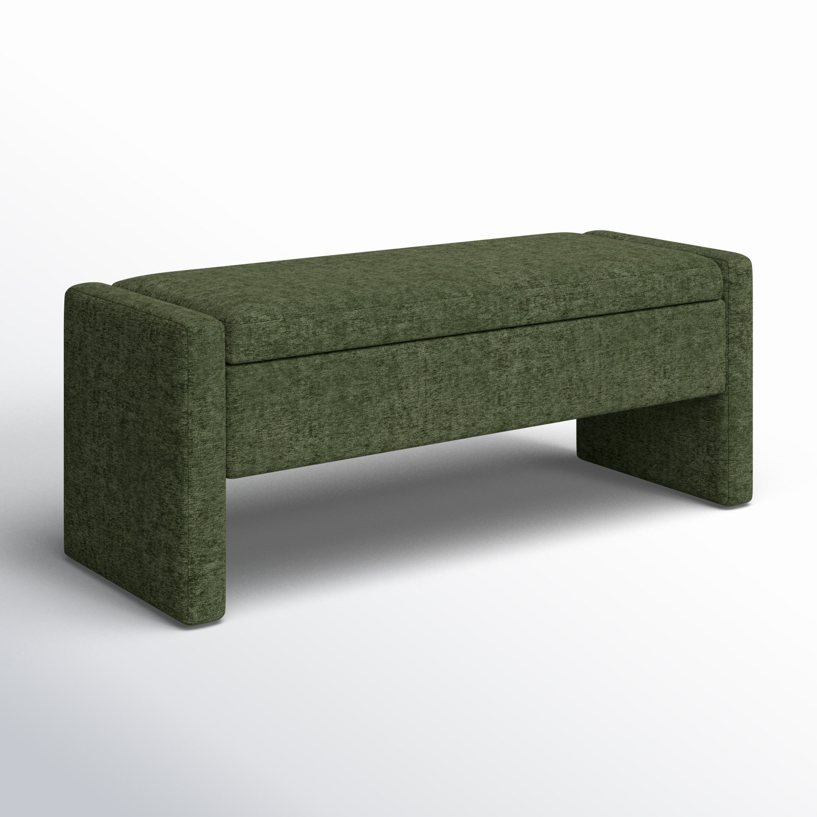 Sharpay Upholstered Storage Bench, Braun Forest
