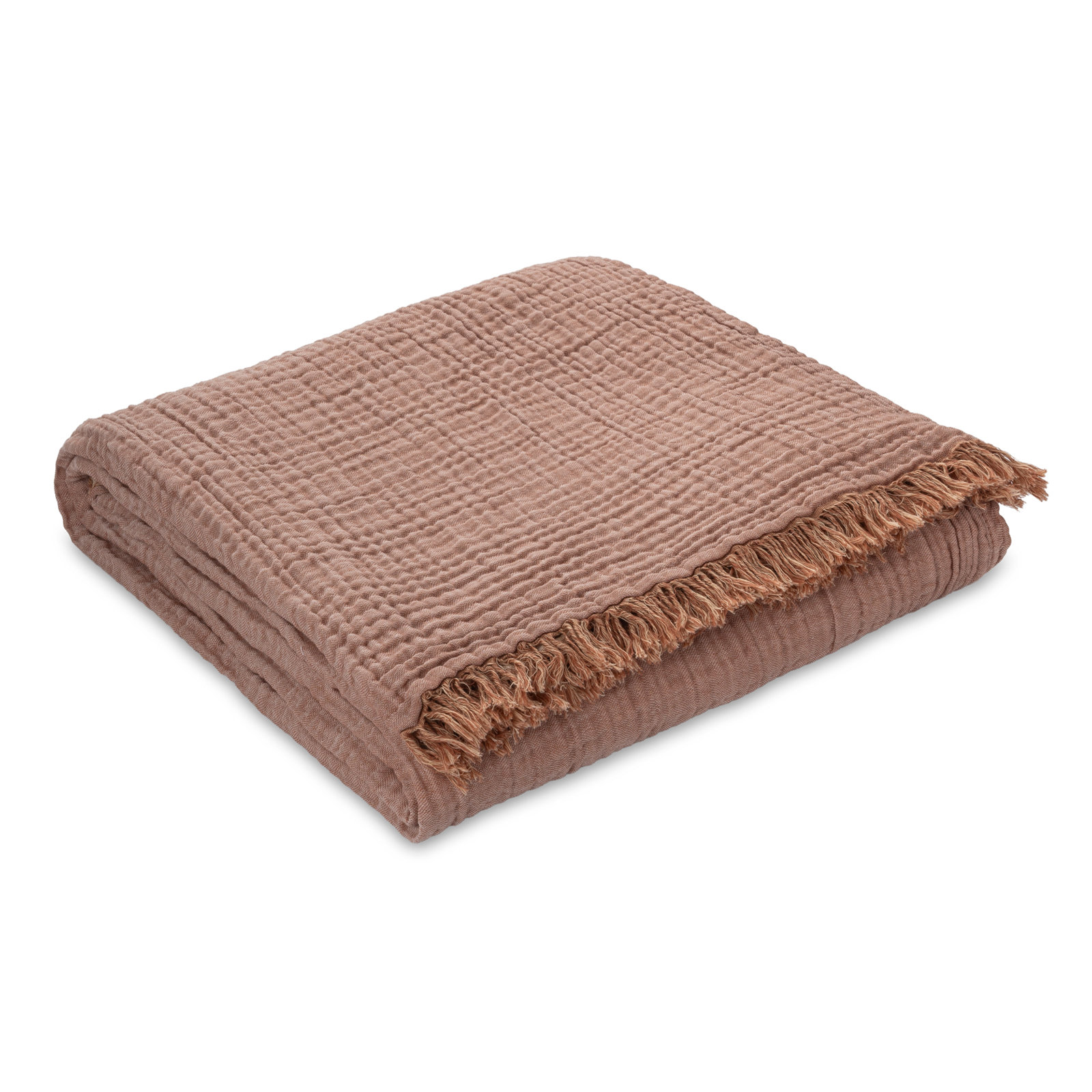 Soho Supersoft 4-Layer Cotton Gauze Throw, Brown