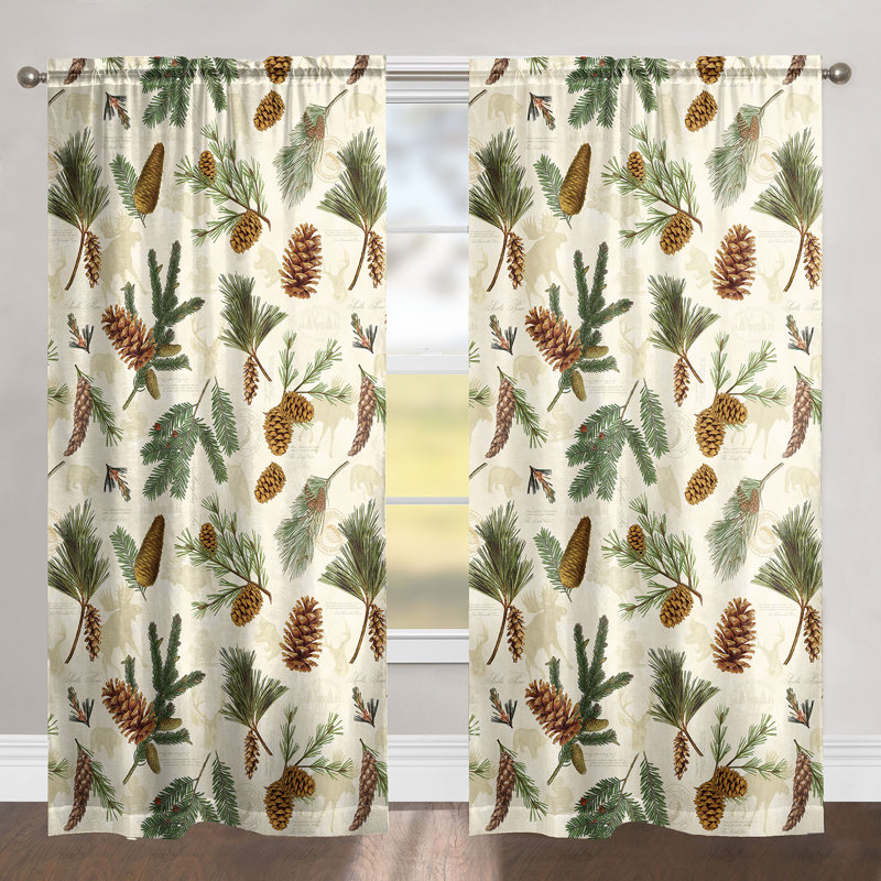 Pinecone Room Darkening Curtain Single Panel