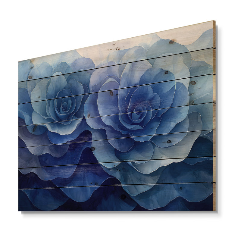 Aqua spirale feuille d'aloès succulente I - art mural en bois succulent - sur bois de pin naturel