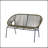 CONDESSA OUTDOOR PATIO GREEN WICKER LOVESEAT-20005221
