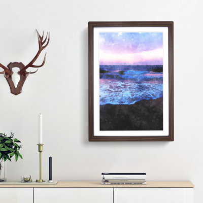 Pretty Beach Sunset - Single Picture Frame Painting on MDF
