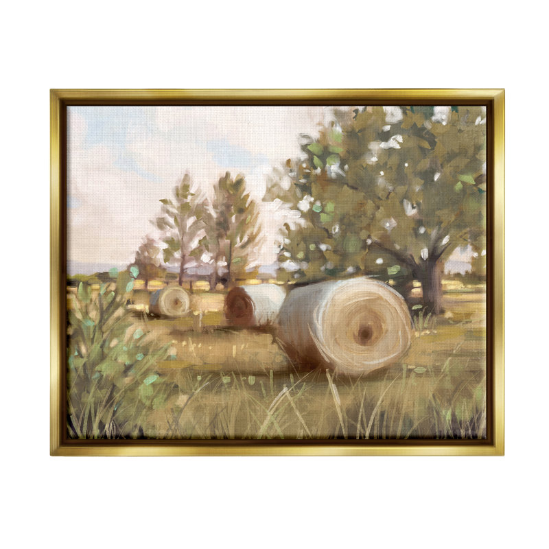 «Red Barrel Studio®, campagne de foin à la campagne, encadrée par Nina Blue, H 17 po x l 21 po x P 1,7 po