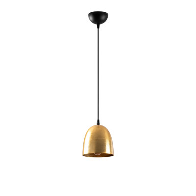 Modern Gold Chandelier, 44.1 in Height | Metal Body, 6.3 in Base Plate Diameter | Elegant Scandinavian Design, 1 x E27 Socket (Max 40W) | Perfect for Living Room, Dining Room, and Entryway Lighting