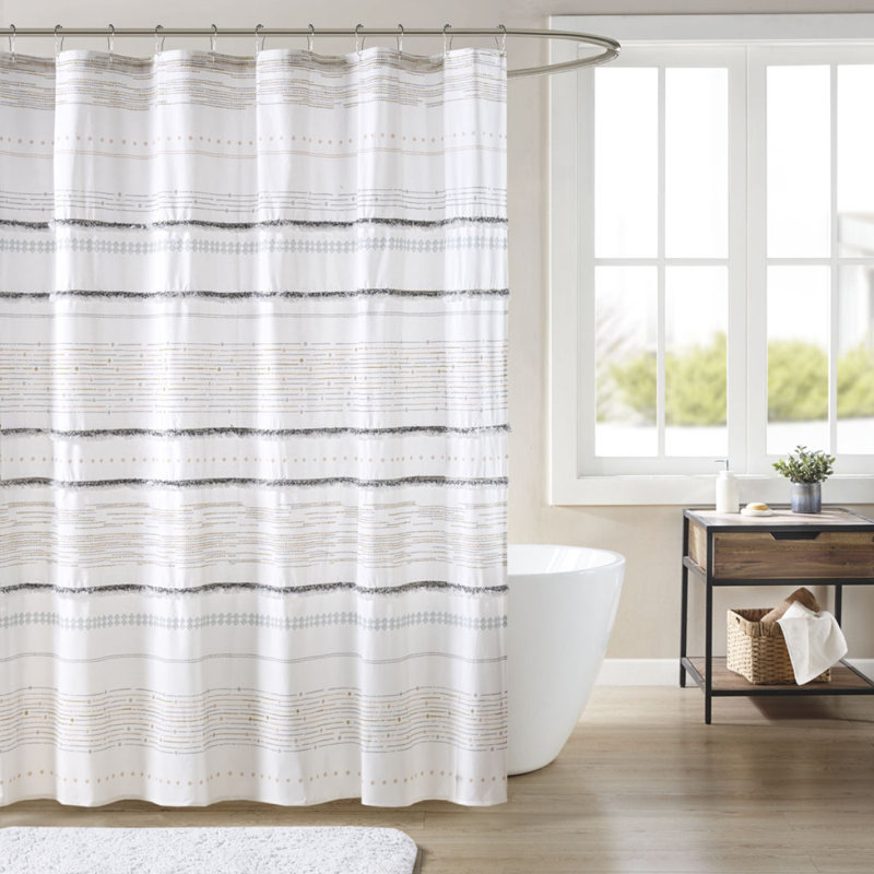 Rideau de douche en coton