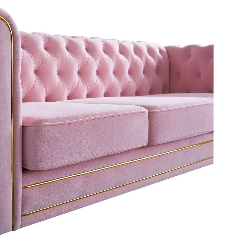 Canapé Chesterfield, Rose