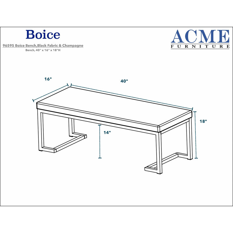 Bench Boice Bench in Fabric