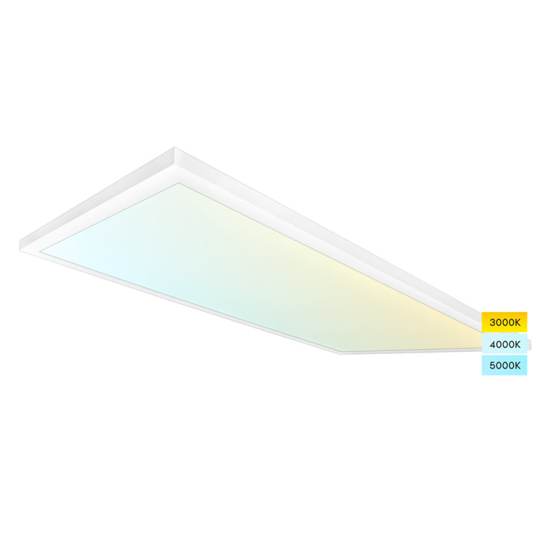 2x4 FT Surface Mount LED Flat Panel 3 Color Selectable 5000 Lm 0-10V Dimmable 120-277V Damp Rated