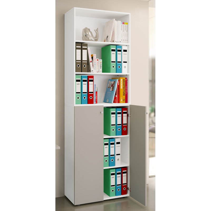18 Pair Shoe Storage Cabinet, Grey/Brown/Blue