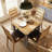 Daris 80cm Square Dining Table. Solid Oak.-1256521085