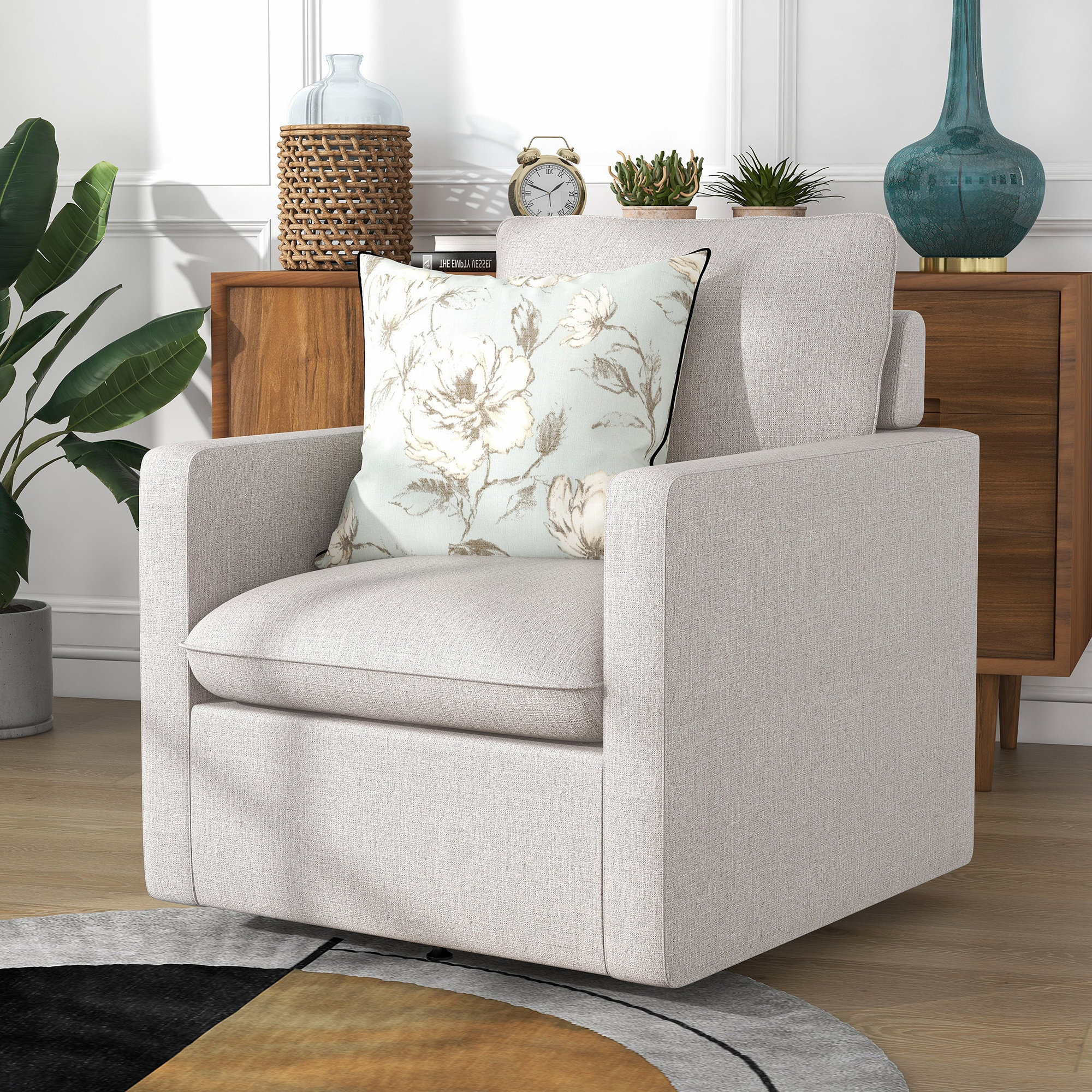 Ebern Designs Hargreeves 30" Wide Swivel Armchair - Wayfair Canada