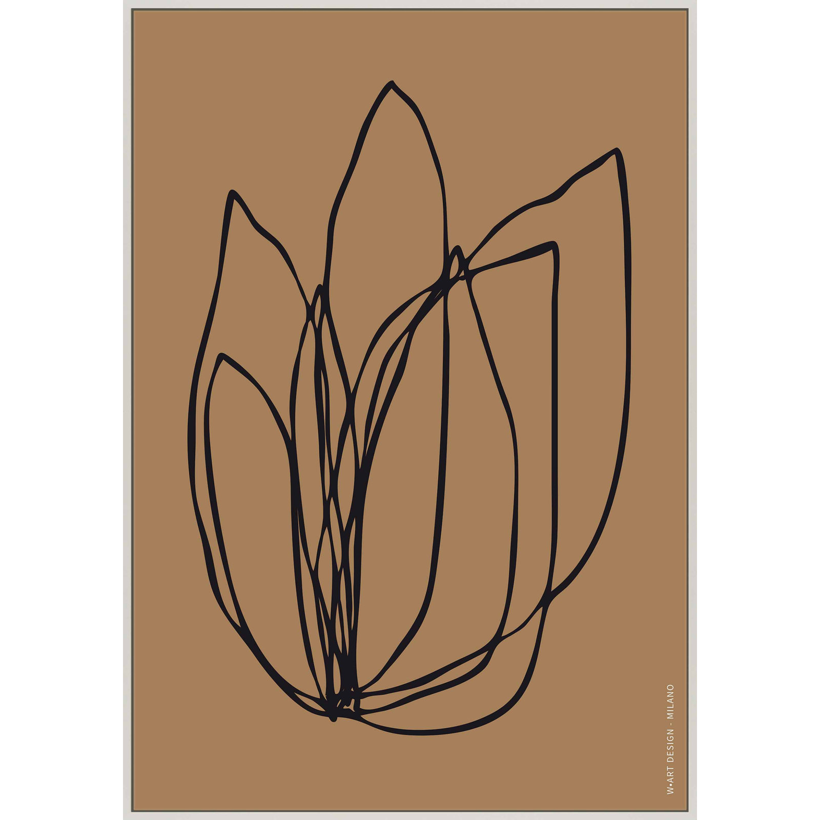 Julieta "Tracings 1" Print by Romina Gadler, 20" H x 14" W x 1.25" D, White Framed Canvas