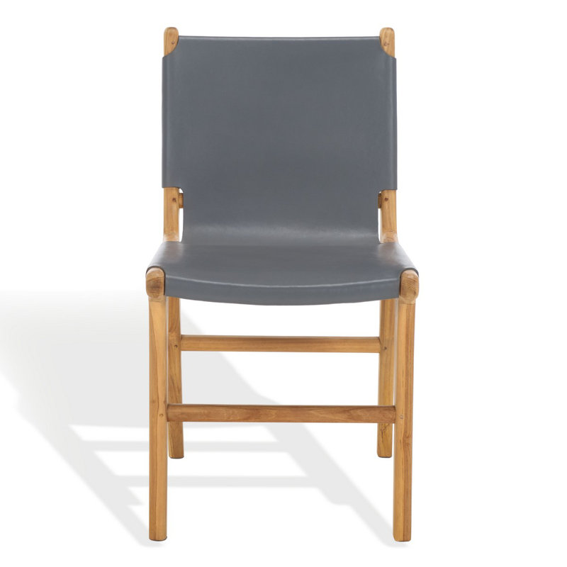 Cassaphina Leather Dining Chair, Gray