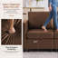 Canapé modulaire en similicuir - fauteuil d'appoint, causeuse et canapé à 3 places-130060821-130060825