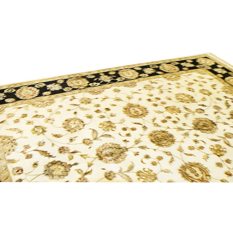 Handmade Silk and Wool Area Rug