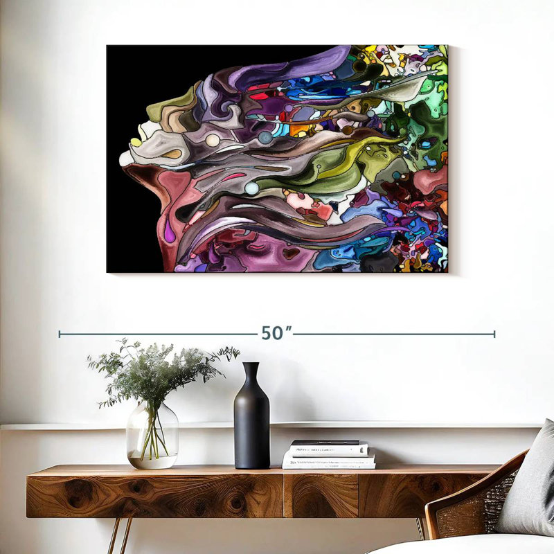 Leisha Fragmented Profile Abstract, 26" H x 39" W