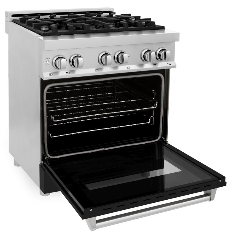 ZLINE 30" Legacy Dual Fuel Range, Black Matte Stainless Steel