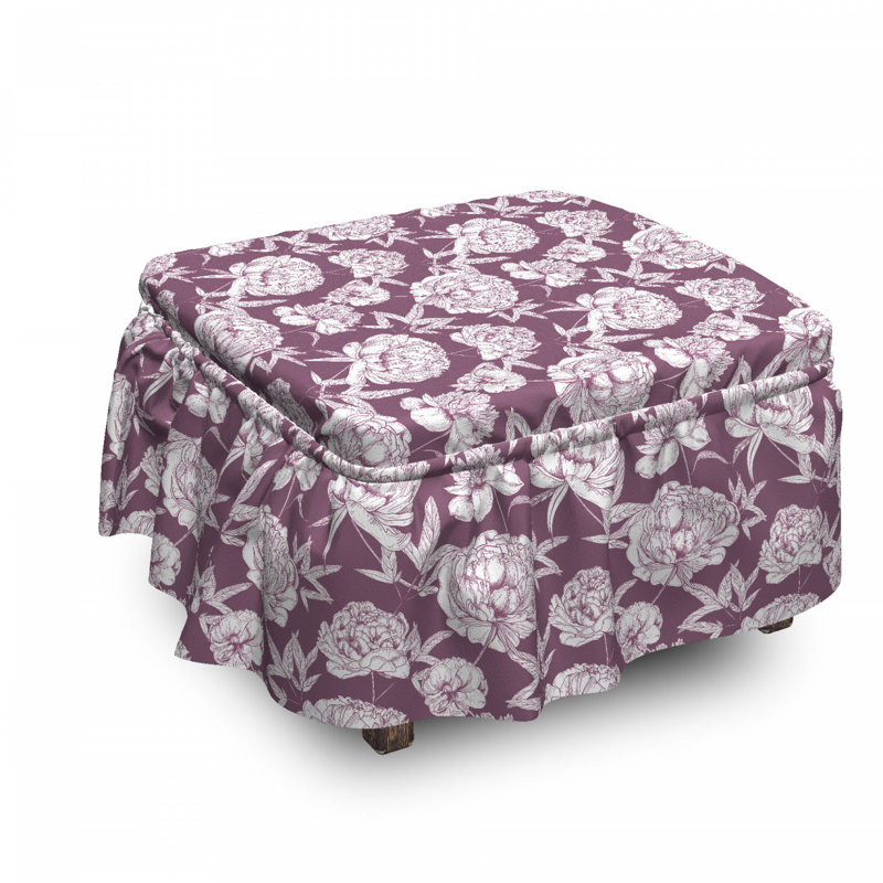 Housse pour repose-pieds à coussins carrés