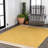 Arriaga Modern Minimalist Mingled Solid Yellow/Cream Indoor/Outdoor Rug-712492314