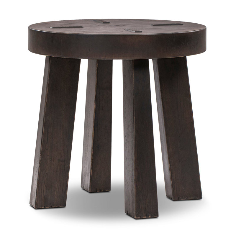 Sadira End Table-Worn Oak, Burnt Oak Veneer