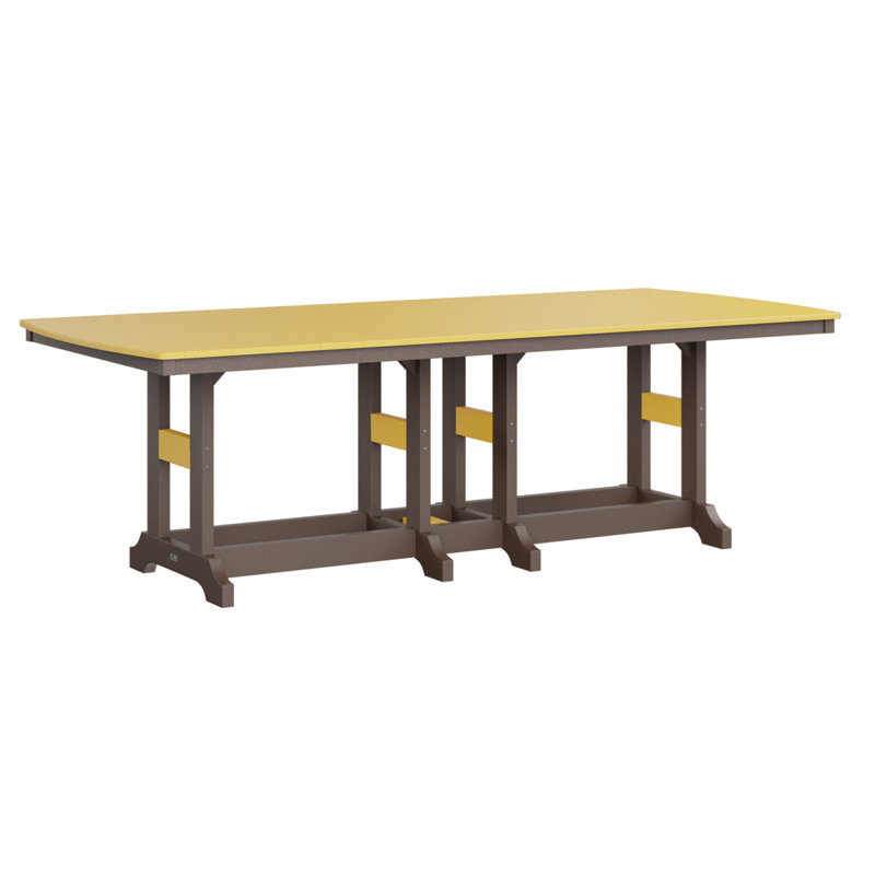 Garden Classic Outdoor Bar Table, Chocolate Brown, Sunburst Yellow