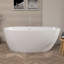 59 Inch Freestanding Oval Soaking Acrylic Bathtub