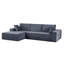Canapé modulaire convertible en velours côtelé CozyForm, canapé confortable moderne avec rembourrage en mousse, canapé-lit modulaire confortable pour le salon, la chambre à coucher, aucun assemblage requis, gris foncé - orienté vers la gauche-70086393
